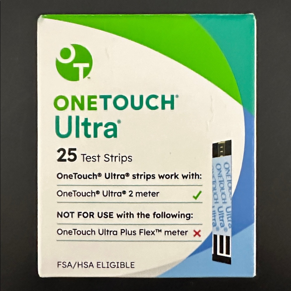 OneTouch Ultra 25 Blood Glucose Test Strips Exp 10/31/2026 Factory Sealed